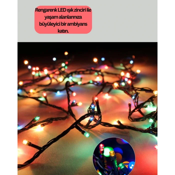  Dekoratif LED Peri Işıkları 8 Modlu İç Mekan Lambası