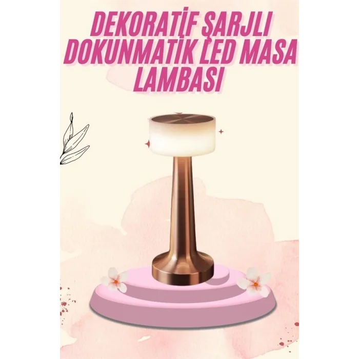 BUĞZ Dekoratif Masa Lambası Dokunmatik Renk Değiştirebilen Gece Lambası