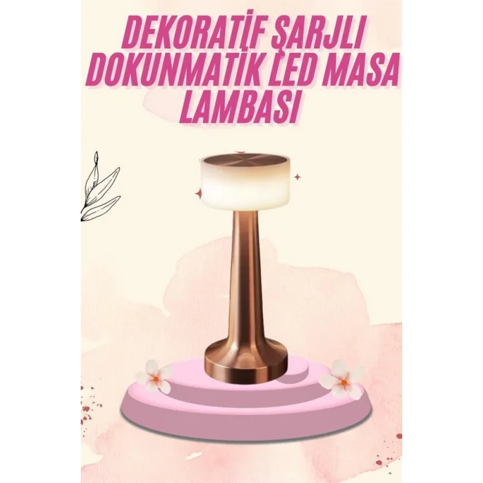 BUĞZ Dekoratif Masa Lambası Dokunmatik Renk Değiştirebilen Gece Lambası - BUĞZ
