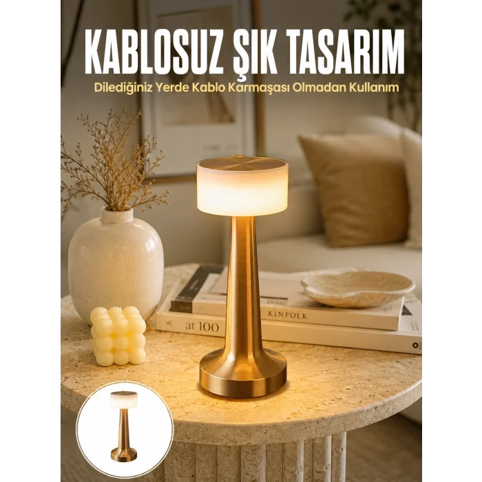 BUĞZ Dekoratif Masa Lambası Dokunmatik Renk Değiştirebilen Gece Lambası Yeni Nesil