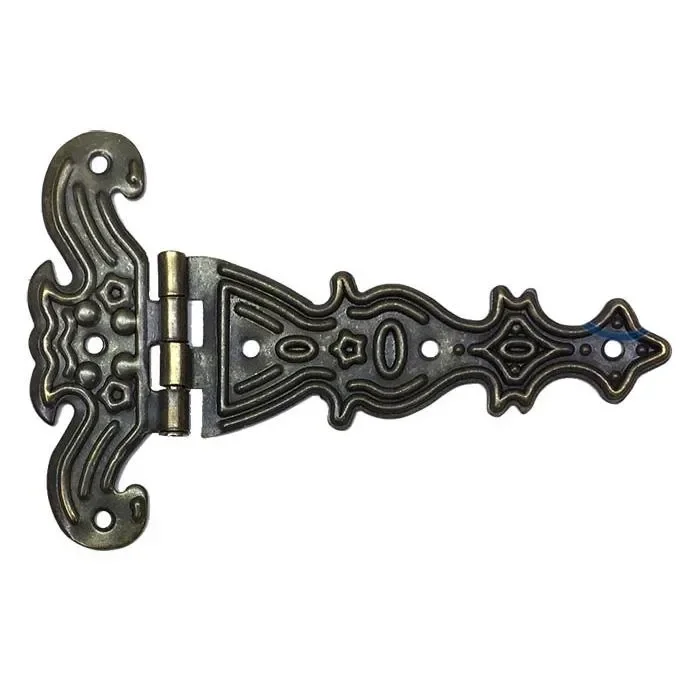 BUĞZ Dekoratif, Sac Tek Kuyruklu Menteşe - 69x102 Mm, Büyük, Antik, 100 Adet