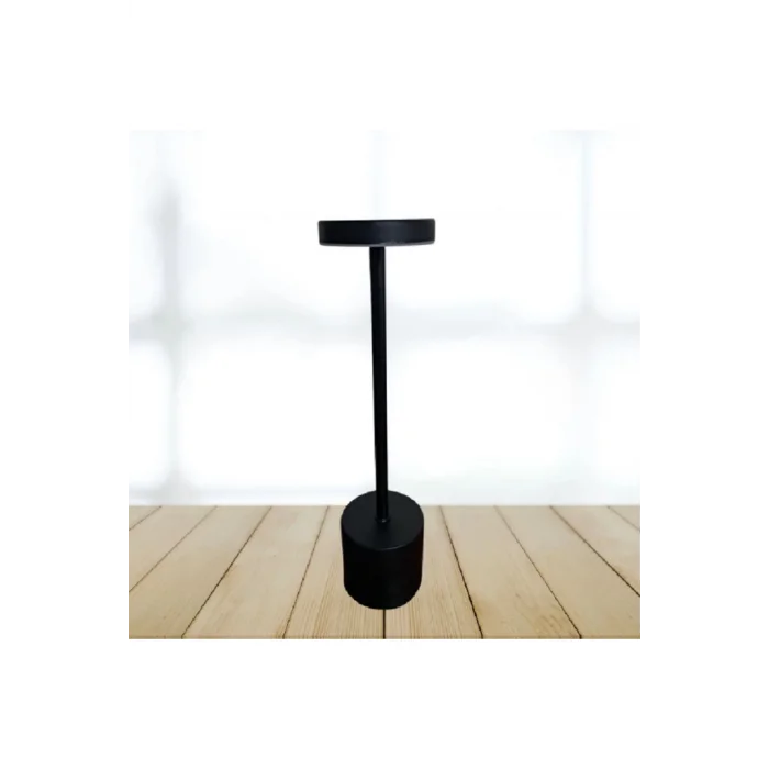  Dekoratif Şarjlı Dokunmatik Led Masa Lambası Gece Lambası Siyah Renk