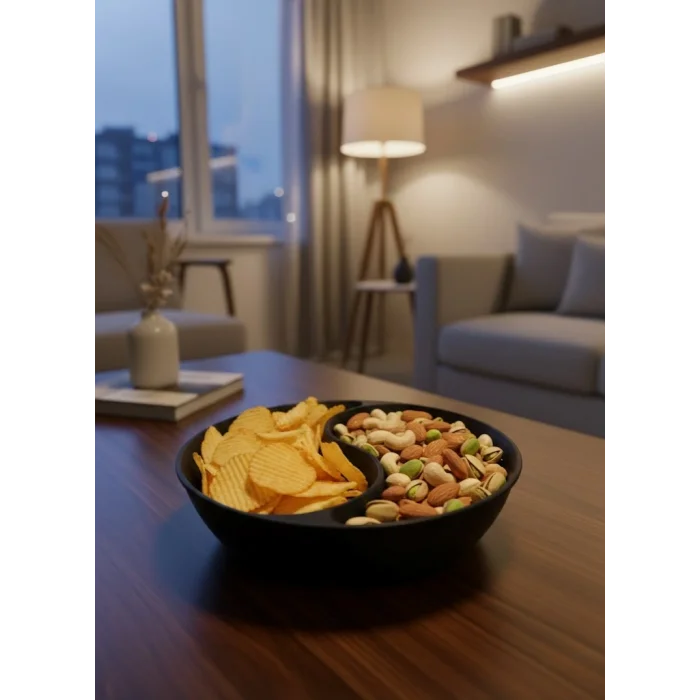 BUĞZ Dekoratif Siyah Çerezlik Kase 4’lü Set 3x12 cm