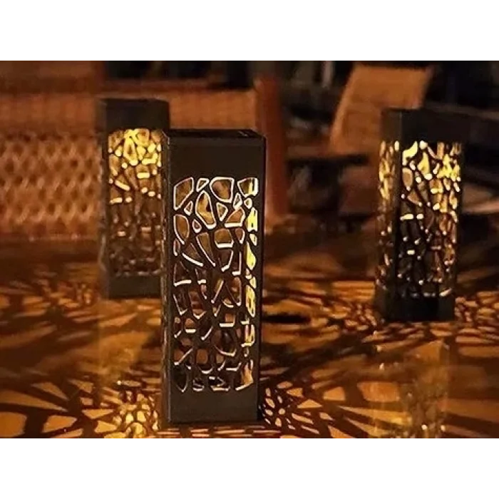 BUĞZ Dekoratif Solar Güneş Enerjili Bahçe Aydınlatması Yürüyüş Yolu Seti ( 8 Adet )