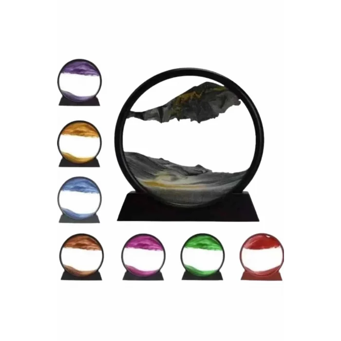 BUĞZ Dekoratif Sulu Kum Saati Ofis Masa Üstü Ev Yuvarlak Kum Saati