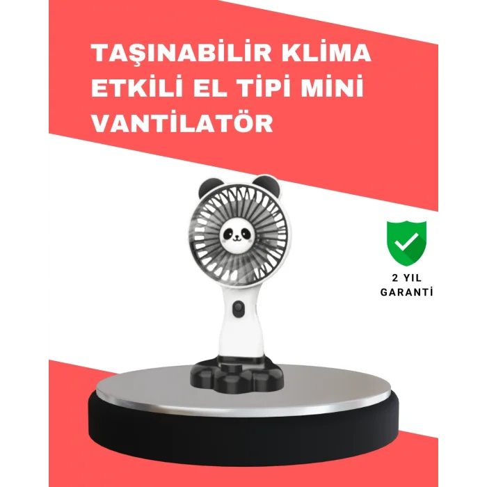  Dekoratif Tasarımlı USB Şarjlı El Vantilatörü
