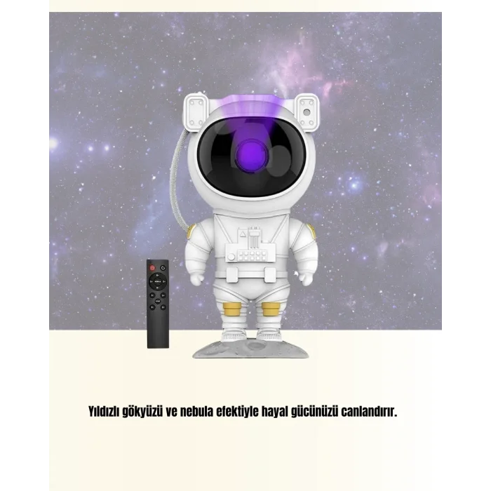 BUĞZ Dekoratif ve Fonksiyonel Astronot Projeksiyon Aydınlatma