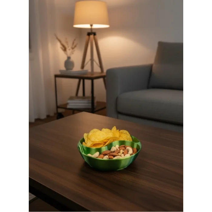 BUĞZ Dekoratif Yeşil Çerezlik Kase 4’lü Set 3x12 cm