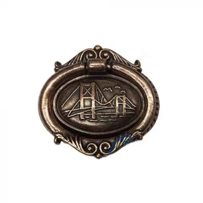 BUĞZ Dekoratif Zamak Sarkaç - Büyük, Kulp, Eskitme, 1 Adet