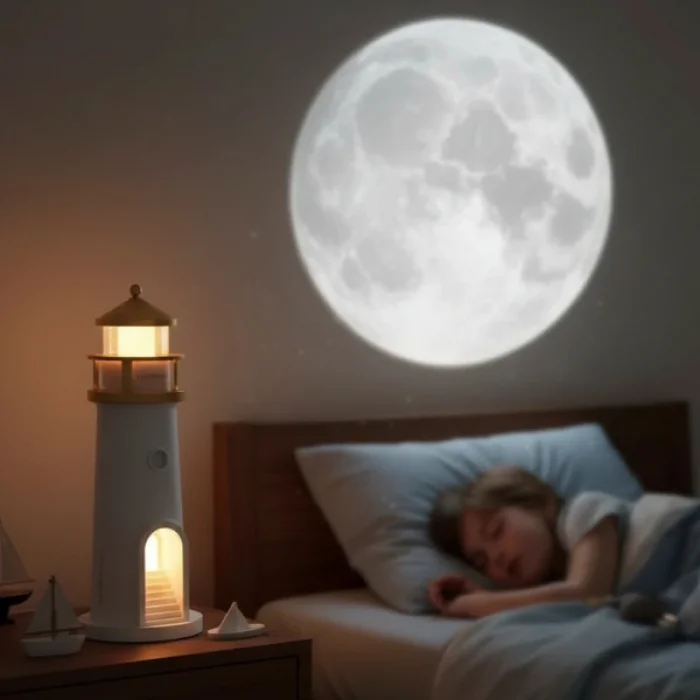 BUĞZ Deniz Feneri Projektör Gece Lambası