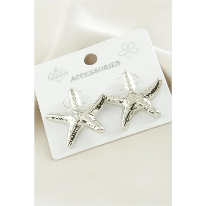  Deniz Yıldızı Metal Küpe