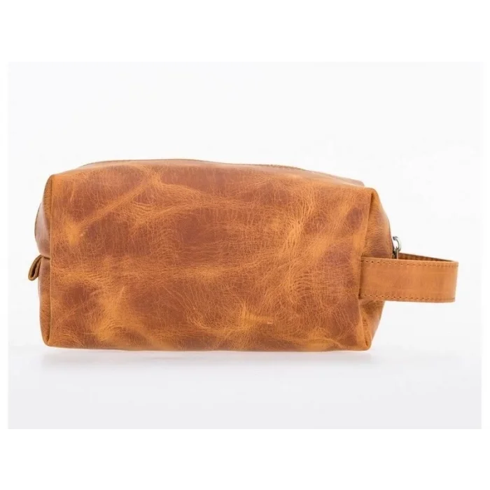  Deri Bakım Ve Seyahat Çantası, L Beden, G19 Taba