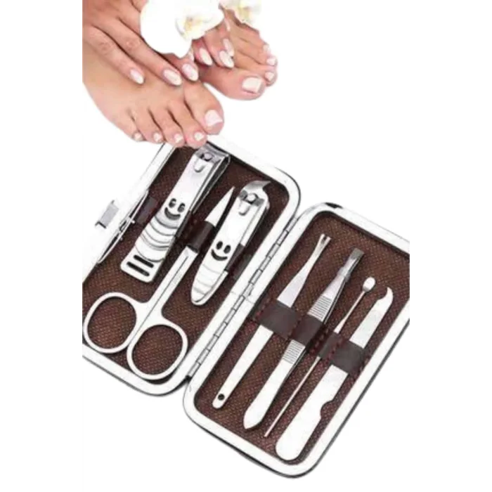  Deri Çanta Hediyeli 7 Parça Manikür-Pedikür Tırnak Bakım Seti