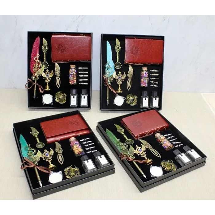 BUĞZ Deri Defterli Divit Hokka Ve Mühür Seti Model 1