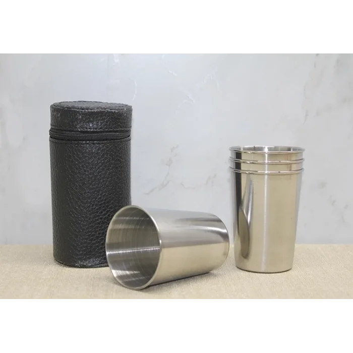 BUĞZ Deri Kılıflı 4lü Shot Bardak Alk3926