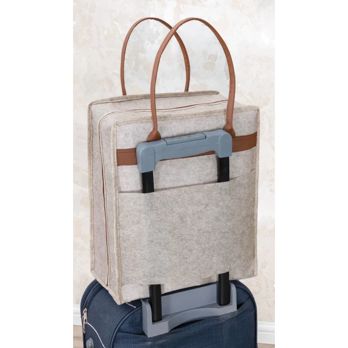  Deri Kulplu Ayakkabı Seyahat Çantası 04263