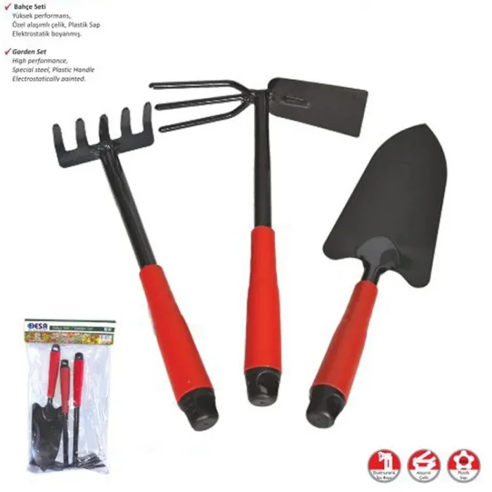 BUĞZ Desa Bahçe Seti - Kürek, Tırmık, Çapa