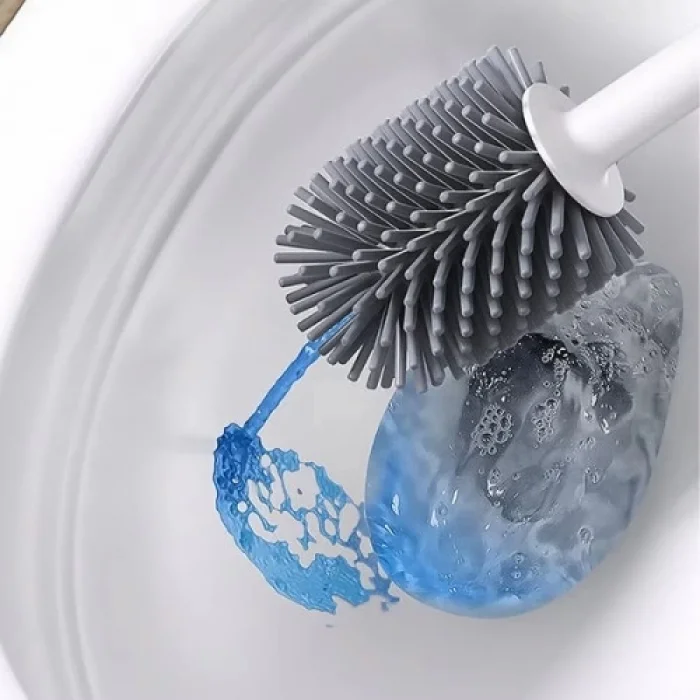  Deterjan Hazneli Silikon Tuvalet Fırçası