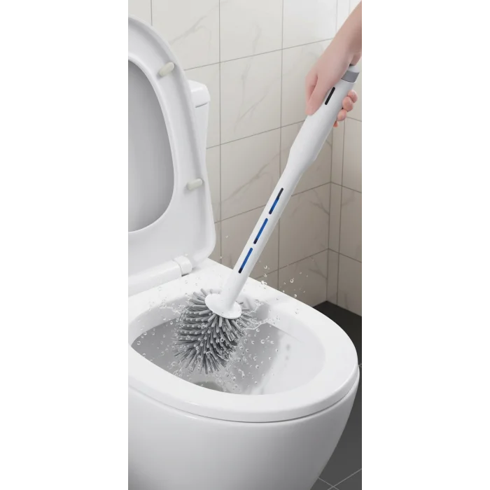 BUĞZ Deterjan Hazneli Silikon Tuvalet Fırçası Temizlik Seti