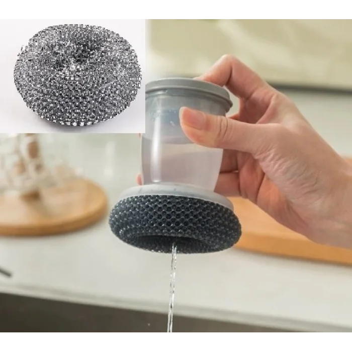 BUĞZ Deterjan Hazneli Telli Bulaşık Fırçası