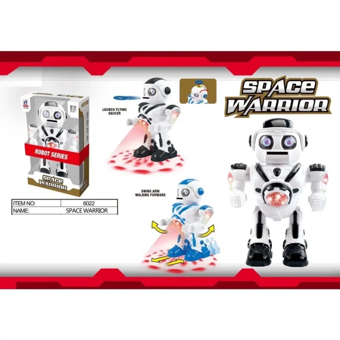  DF-6022 Işıklı ve Müzikli Disk Atan Uzay Savaşçısı Robot