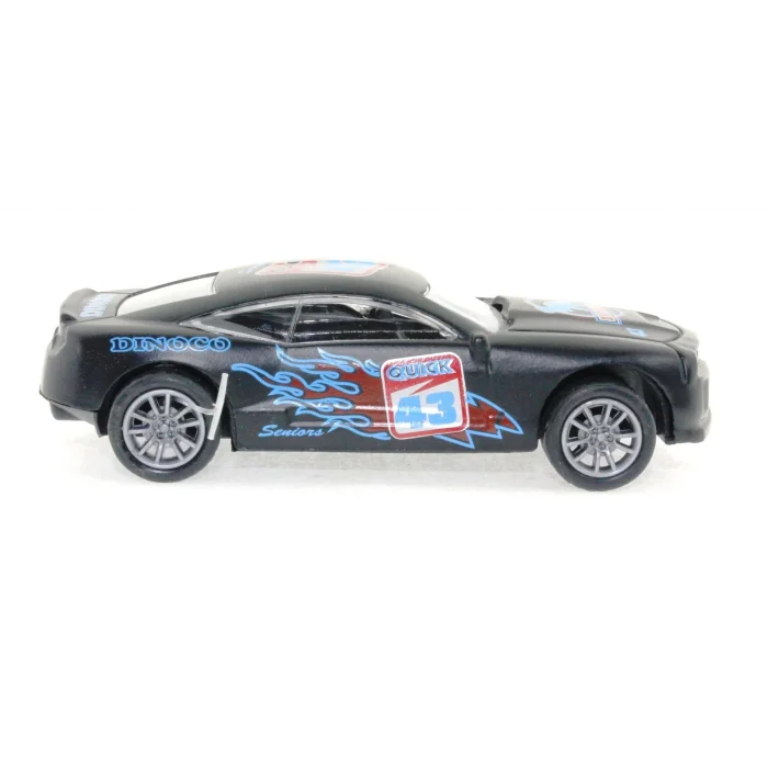  Die Cast Çek Bırak Metal Siyah Yarış Arabası 43