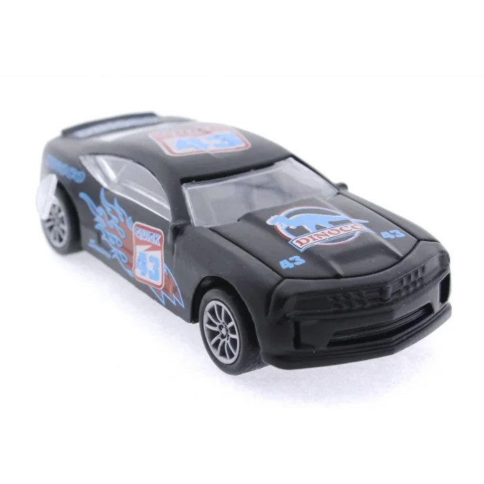 Die Cast Çek Bırak Metal Siyah Yarış Arabası 43