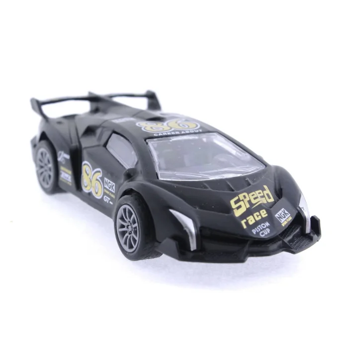  Die Cast Çek Bırak Metal Siyah Yarış Arabası 86