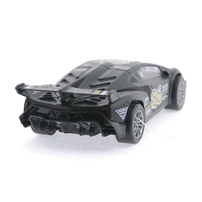 Die Cast Çek Bırak Metal Siyah Yarış Arabası 86