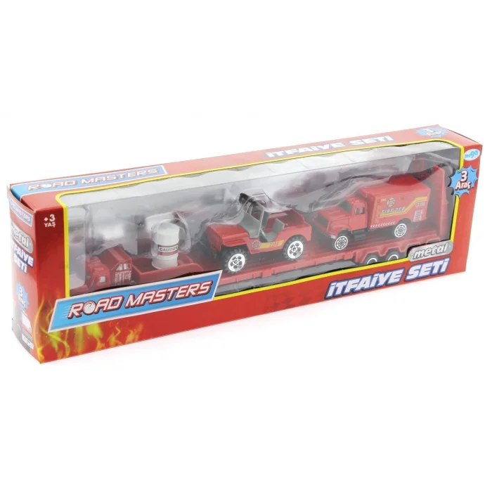  Die Cast Metal Tırlı ve Jeepli İtfaiye Seti