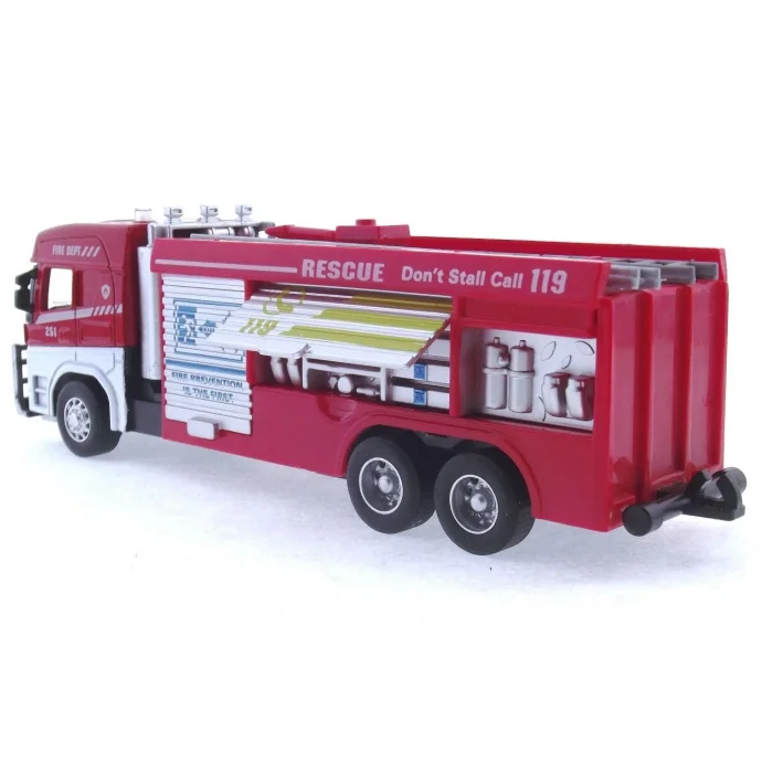  Die Cast Model Çek Bırak Merdivenli İtfaiye Kamyonu