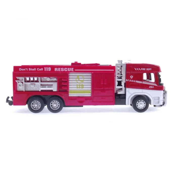  Die Cast Model Çek Bırak Merdivenli İtfaiye Kamyonu