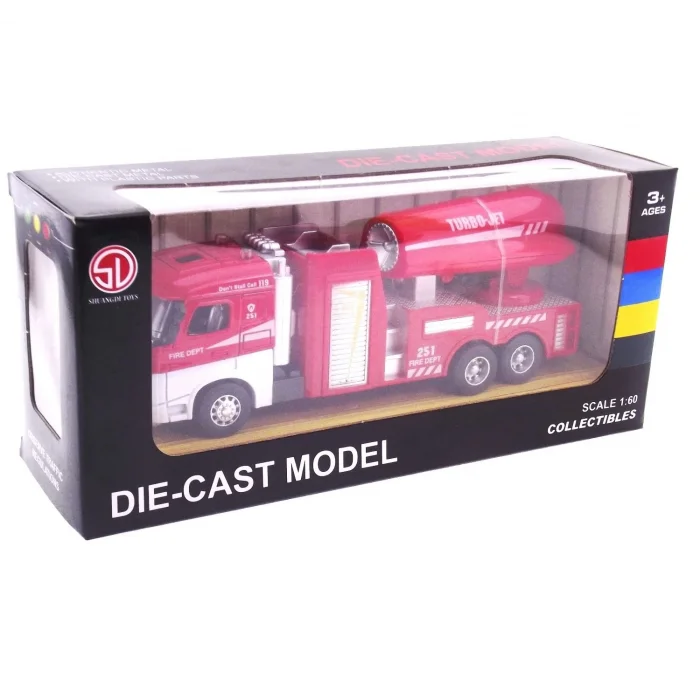  Die Cast Model Çek Bırak Turbo Jet İtfaiye Kamyonu