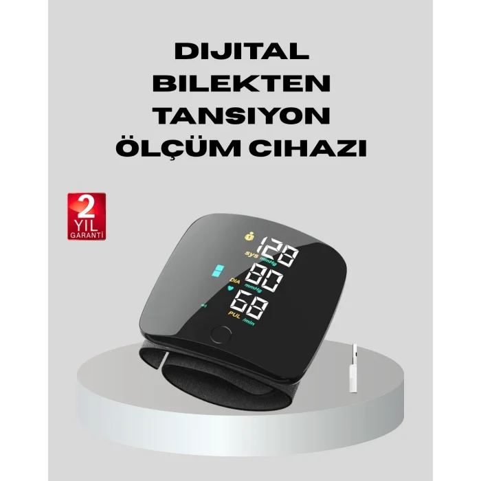 BUĞZ Dijital Bilek Tansiyon Aleti – Çift Kullanıcı Hafızalı, Aritmi Uyarılı ve Otomatik Kapanmalı