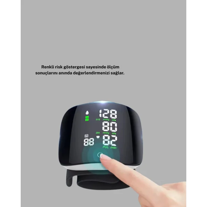 BUĞZ Dijital Bilek Tansiyon Aleti – Çift Kullanıcı Hafızalı, Aritmi Uyarılı ve Otomatik Kapanmalı