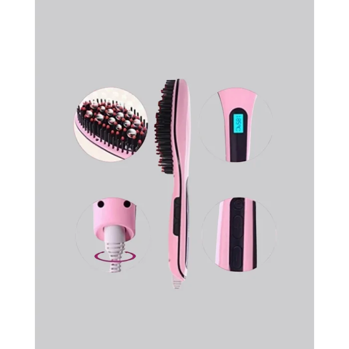 BUĞZ Dijital Ekranlı Seramik Saç Düzleştirici Tarak – 5 Kademeli Isı Ayarı, İyon Kontrollü - Lisinya