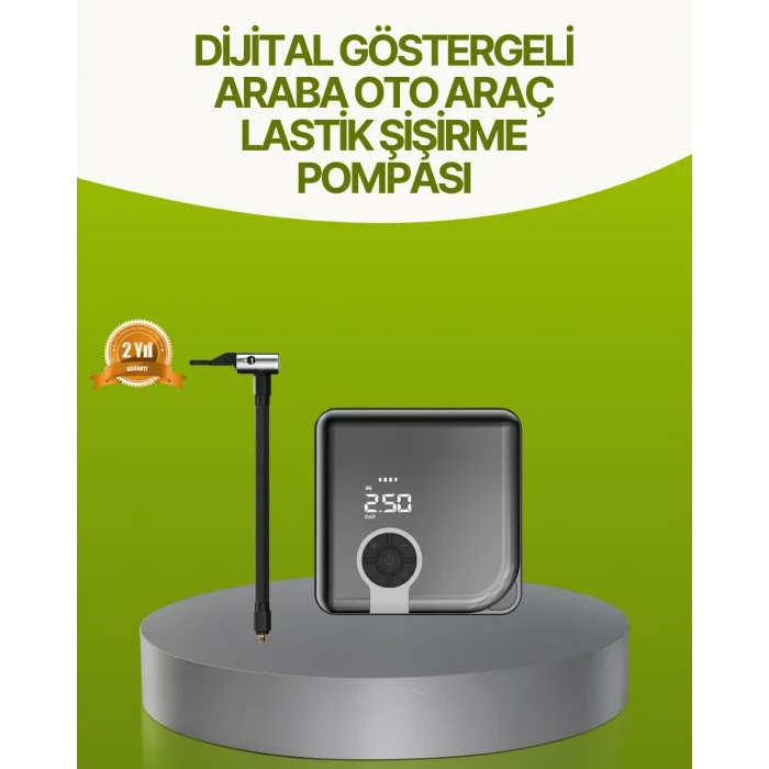 BUĞZ Dijital Ekranlı Taşınabilir Akıllı Diyafram Tip Kompresör