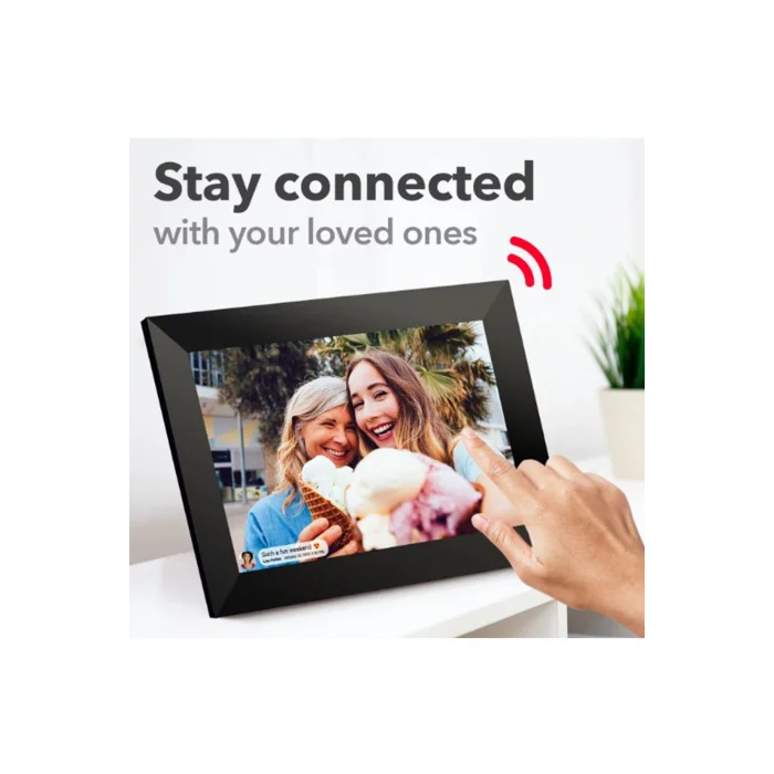 BUĞZ Dijital Fotoğraf Çerçevesi Wifi 10.1 İnç 32gb Dokunmatik Ekran, Uygulama Üzerinden Fotoğraf/video Paylaşımı