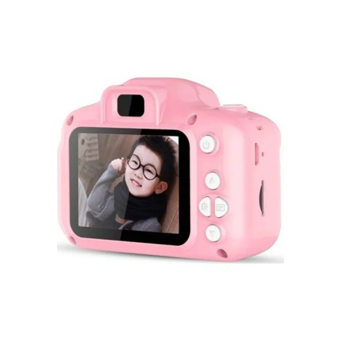 BUĞZ Dijital fotoğraf makinesi 1080p HD 10-15 MP pembe SD kartlı çocuklar için optik zoomlu