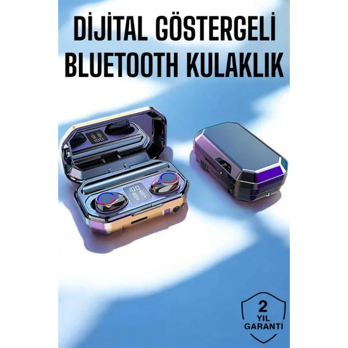 BUĞZ Dijital Göstergeli Bluetooth Bağlantılı Kulaklık Dokunmatik Kontrol - BUĞZ