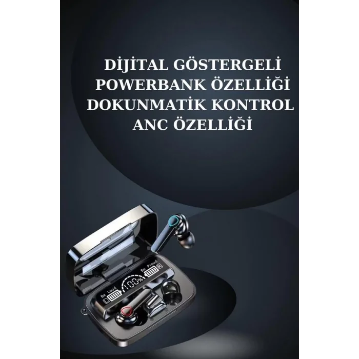  Dijital Göstergeli Powerbank Bluetooth Kulaklık ve Yeni Nesil Amoled Ekran Akıllı Saat