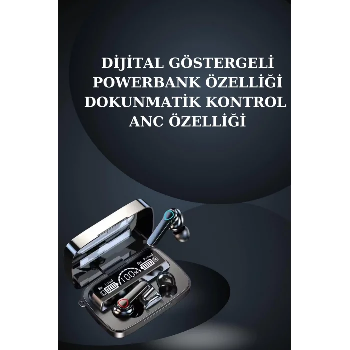  Dijital Göstergeli Powerbank Bluetooth Kulaklık ve Yeni Nesil Amoled Ekran Akıllı Saat