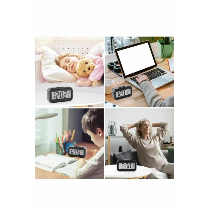 BUĞZ Dijital Işıklı Alarmlı Çalışma Masası Ekran Pilli Çalar Saat - BUĞZ