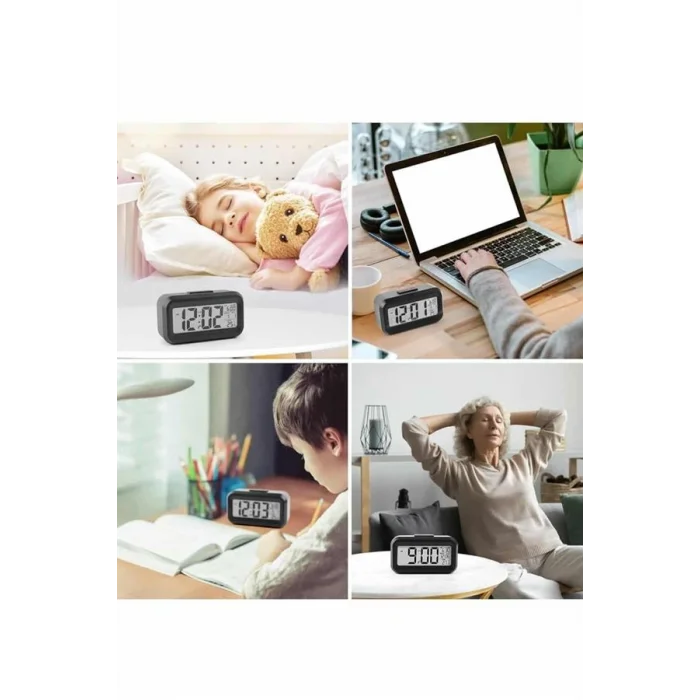 BUĞZ Dijital Işıklı Alarmlı Çalışma Masası Ekran Pilli Çalar Saat - BUĞZ