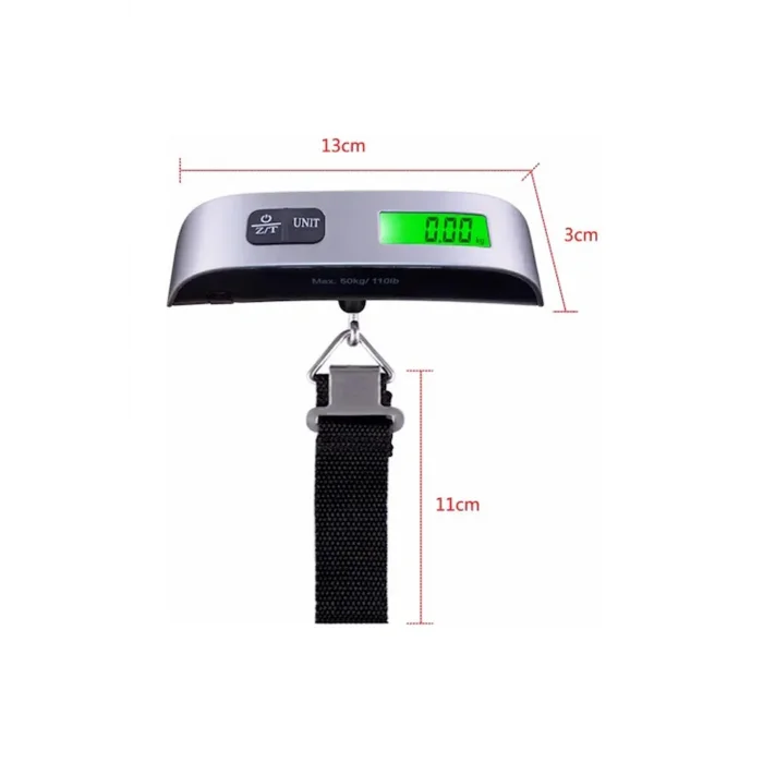 BUĞZ Dijital Işıklı Elektronik Askılı El Bagaj Tartısı Bavul Kantarı Seyahat Çantası 50kg