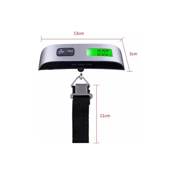 BUĞZ Dijital Işıklı Elektronik Askılı El Bagaj Tartısı Bavul Kantarı Seyahat Çantası 50kg - Lisinya