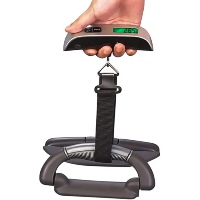 BUĞZ Dijital Işıklı Elektronik Askılı El Bagaj Tartısı Bavul Kantarı Seyahat Çantası 50kg - Lisinya