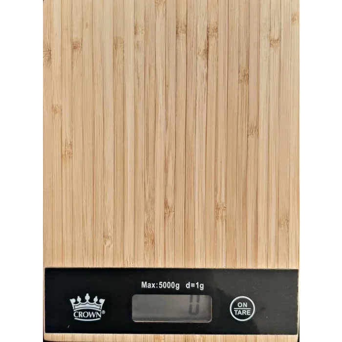 BUĞZ Dijital Lcd Mutfak Tartısı Terazisi 5kg Bambu Desenli