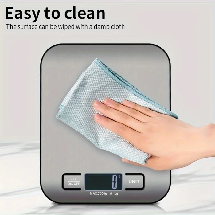 BUĞZ Dijital Mutfak Terazisi Paslanmaz Çelik Elektronik Lcd Ağırlık 5 Kg Ölçeklii Pişirme Ölçü Aleti