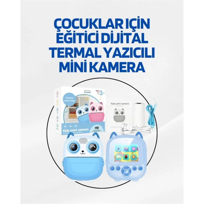  Dijital Termal Yazıcılı Mini Kamera – HD Video & Anında Fotoğraf Çıktısı